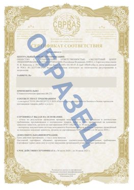 Образец Сертификат СТО 01.064.00220722.2-2020 Махачкала Сертификат СТО 01.064.00220722.2-2020 